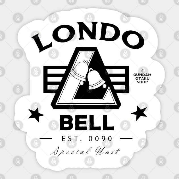 Londo Bell [B&W] T-Shirt Sticker by Gundam Otaku Shop